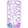 Funda Mooster trasera iPhone 4 / 4S goma numeros violeta