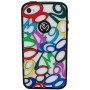 Funda Mooster trasera iPhone 4 / 4S goma numeros violeta