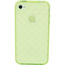 Funda trasera gel Mooster iPhone4 verde relieve tachuela