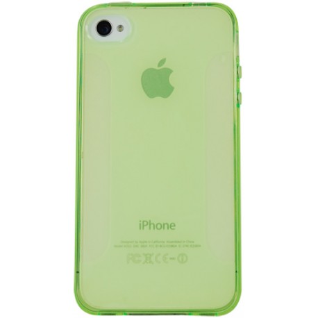 Funda trasera gel Mooster iPhone 4 verde semitransparente