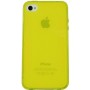 Funda trasera gel Mooster iPhone 4 amarilla semitransparente