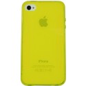 Funda trasera gel Mooster iPhone 4 amarilla semitransparente