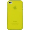 Funda trasera gel Mooster iPhone 4 amarilla semitransparente