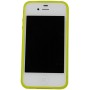 Funda trasera gel Mooster iPhone 4 amarilla semitransparente