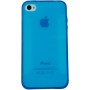 Funda trasera gel Mooster iPhone 4 azul semitransparente