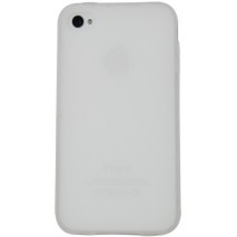 Funda trasera gel Mooster iPhone 4 blanca liso mate