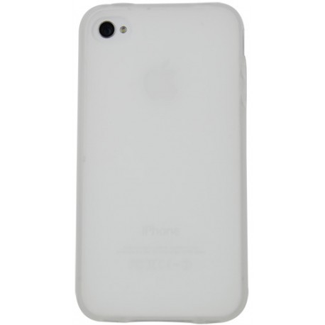 Funda trasera gel Mooster iPhone 4 blanca liso mate