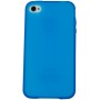 Funda trasera gel Mooster iPhone 4 azul liso mate