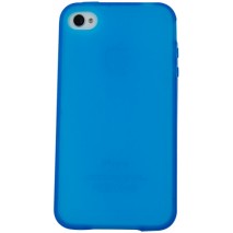 Funda trasera gel Mooster iPhone 4 azul liso mate
