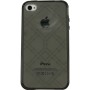 Funda trasera gel Mooster iPhone 4 negra estampado formula