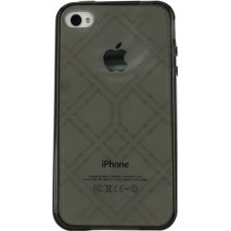 Funda trasera gel Mooster iPhone 4 negra estampado formula