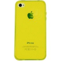 Funda trasera gel Mooster iPhone 4 amarilla estampado formula