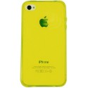 Funda trasera gel Mooster iPhone 4 amarilla estampado formula
