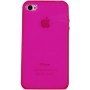 Funda trasera gel Mooster iPhone 4 rosa fucsia interior mate