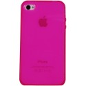 Funda trasera gel Mooster iPhone 4 rosa fucsia interior mate
