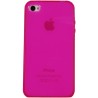 Funda trasera gel Mooster iPhone 4 rosa fucsia interior mate