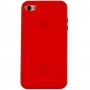 Funda trasera gel Mooster iPhone 4 roja interior mate