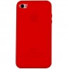 Funda trasera gel Mooster iPhone 4 roja interior mate
