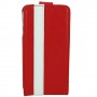 Funda cartuchera Mooster iPhone 4 vertical c/cierre roja linea blanca