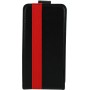 Funda cartuchera Mooster iPhone 4 vertical c/cierre negra linea roja
