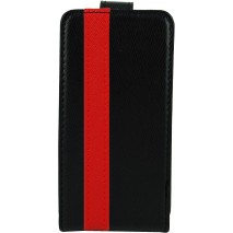 Funda cartuchera Mooster iPhone 4 vertical c/cierre negra linea roja