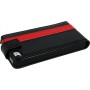Funda cartuchera Mooster iPhone 4 vertical c/cierre negra linea roja