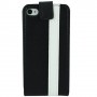 Funda cartuchera Mooster iPhone 4 vertical c/cierre negra linea blanca