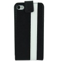 Funda cartuchera Mooster iPhone 4 vertical c/cierre negra linea blanca