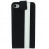 Funda cartuchera Mooster iPhone 4 vertical c/cierre negra linea blanca