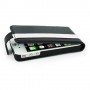 Funda cartuchera Mooster iPhone 4 vertical c/cierre negra linea blanca