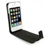 Funda cartuchera Mooster iPhone 4 vertical c/cierre negra linea blanca