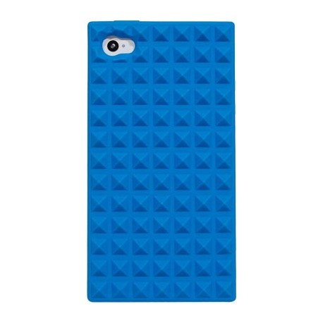 Funda Mooster trasera goma tachuela iPhone 4 azul