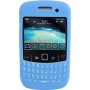 Funda Mooster silicona azul con teclado para Blackberry 8520