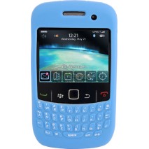 Funda Mooster silicona azul con teclado para Blackberry 8520