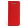 Funda iPhone 5 slim horizontal piel con cierre magnetico roja