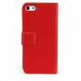 Funda iPhone 5 slim horizontal piel con cierre magnetico roja
