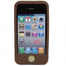 Funda Mooster trasera silicona iPhone 4 marron