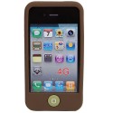 Funda Mooster trasera silicona iPhone 4 marron