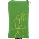 Funda Mooster universal c/cremallera verde flor pintada para Ibold B