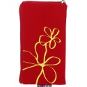Funda Mooster universal c/cremallera roja flor pintada para Ibold B