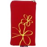 Funda Mooster universal c/cremallera roja flor pintada para Ibold B