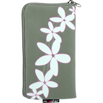 Funda Mooster universal c/cremallera gris estampado hawaiano para iPhone 5 / Ibold B
