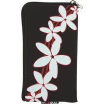 Funda Mooster universal c/cremallera marron estampado hawaiano valida para iPhone 5
