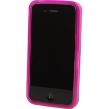 Carcasa Mooster trasera semi rigida rosa fucsia iPhone 4