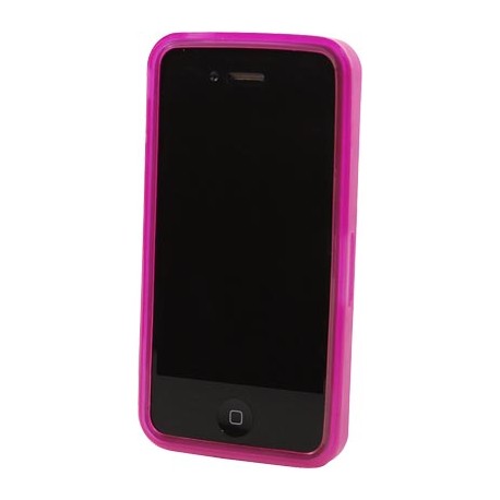 Carcasa Mooster trasera semi rigida rosa fucsia iPhone 4