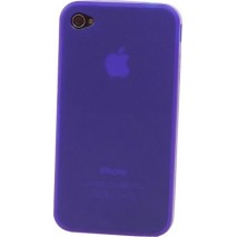Carcasa Mooster trasera semi rigida azul iPhone 4