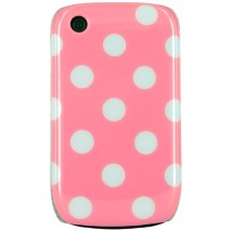 Carcasa rigida Mooster lunares rosa Blackberry 8520