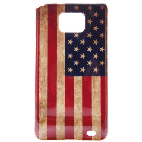 Carcasa rigida Mooster bandera americana retro Samsung Galaxy S2 I9100