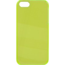Carcasa trasera iPhone 5 transparente lisa amarilla