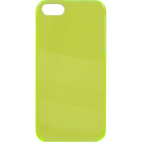 Carcasa trasera iPhone 5 transparente lisa amarilla
